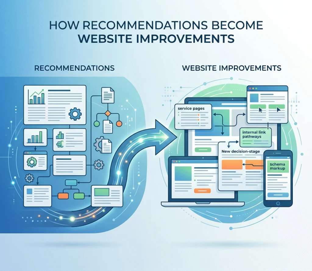 How Recommendations Become Website Improvements